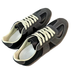Men Leather German Army Trainers | Casual Walking Shoes | Jogging Sneakers | Tennis Trainers