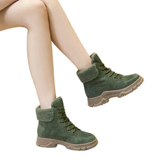 Women Genuine Leather Snow Boots | Winter Shoes | Non-Slip Ankle Boots