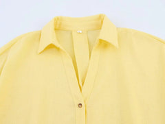 Women Casual Loose Top | Wide Sleeve Shirt | Summer Minimalist Holiday Top