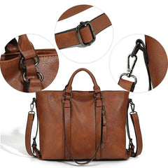 Women Vintage Leather Tote Bag