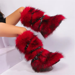 Women Winter Boots | Faux Fur Snow Boots | Warm Long Boots | Plush Over Knee | High Boots | Y2K | Furry Shoes