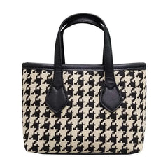 Women Houndstooth Plaid Mini Bag | Shoulder Bag