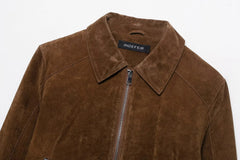 Women Short Suede Jacket | Long Sleeve | Fall | Casual Vintage Jacket