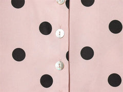 Women Polka Dot Jacket | Long Sleeve | Loose Coat