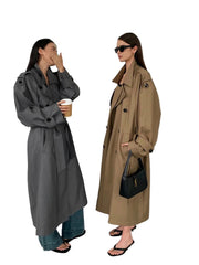 Women Oversized Trench Coat | Loose Casual Overcoat | Spring | Autumn