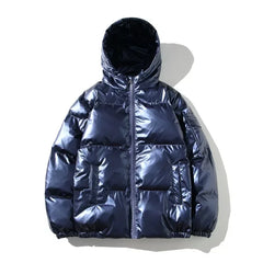 Unisex Metallic Warm Winter Jacket | Thick Waterproof Puffer Jacket | Windproof Jacket