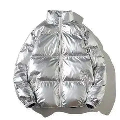 Unisex Metallic Warm Winter Jacket | Thick Waterproof Puffer Jacket | Windproof Jacket