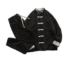 Men Tracksuit | Spring | Corduroy Two-Piece Set | Casual Jacket | Vintage