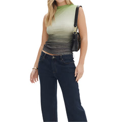Women Casual Sleeveless Round Neck Chiffon Blouse | Chic Shirt Blouse | Summer Fitted Top