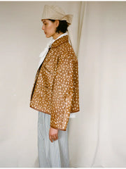 Women Vintage Spotted Jacket | Animal Print | Casual Edgy Chic | Deer Print Jacket