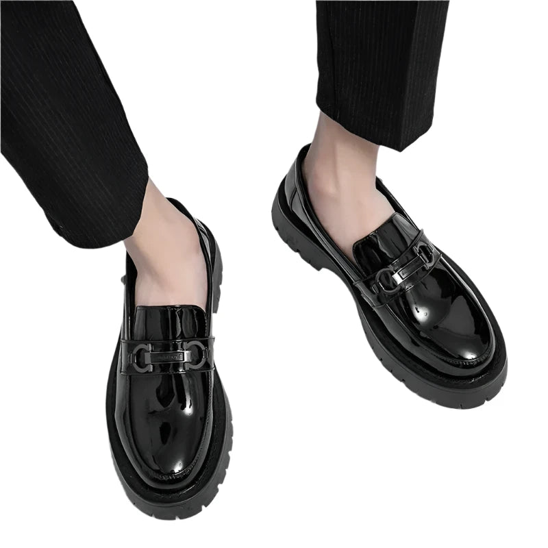 Men Platform Leather Shoes | Men Loafers | Thick Soled Paris Republica Men Platform Leather Shoes | Men Loafers | Thick Soled Paris Republica