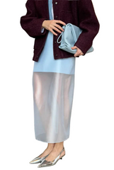 Women Mesh Long Skirt | Summer | Y2k Skirt | Mesh Maxi Skirt | See-Through | High Waist