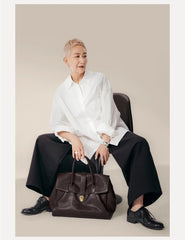 Women Large Capacity Leather Retro Handbag