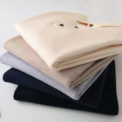 Men Pure Wool Sweater | Polo Knitted Pullover | Warm