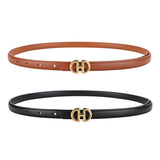 Women Genuine Leather Thin Belt | Cowhide Narrow Fine Belt