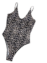 Women Leopard Swimsuit | Women Cheetah Print One Piece Swimwear | Bathing Suit | Backless Monokini