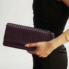 Women Leather Woven Bag | Shoulder Bag | Armpit Handbag