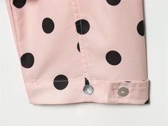Women Polka Dot Jacket | Long Sleeve | Loose Coat