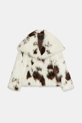 Women Animal Print Plush Coat | Loose | Warm | Thick Fur Jacket