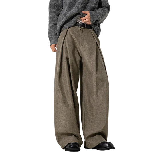 Men Dress Pants | Casual | Flare Trousers | Draped | Straight