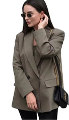 Women Oversized Blazer | Jacket | Office Casual Long Blazer | Spring | Long Sleeve