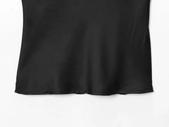 Women Satin Lace Top | Lace Corset Top | Black Backless Top | Camisole | Sleeveless Top | Party