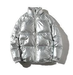 Unisex Metallic Warm Winter Jacket | Thick Waterproof Puffer Jacket | Windproof Jacket