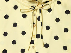 Women Polka Dot Jacket | Long Sleeve | Loose Coat