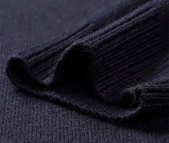 Men Pure Wool Sweater | Polo Knitted Pullover | Warm