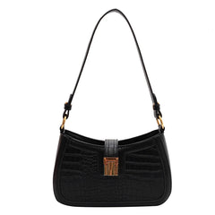 Women Leather Crocodile Textured Shoulder Bag