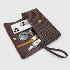 Women Leather Woven Bag | Shoulder Bag | Armpit Handbag