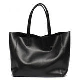 Women Classic Real Leather Tote Bag |  Large Capacity Handbag | Office Purse