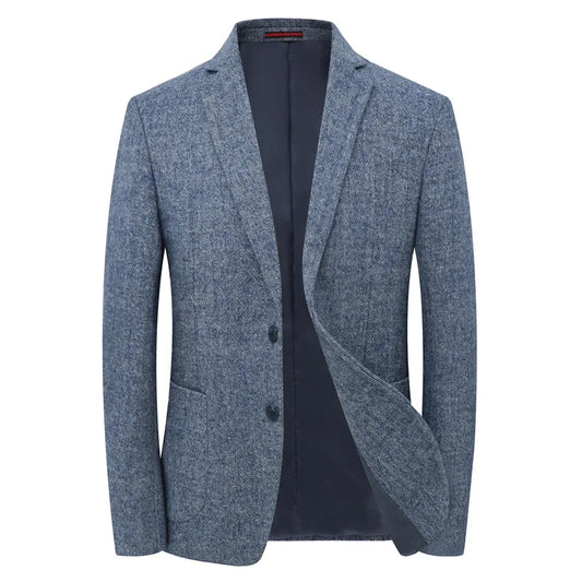 Men Classic Wool Slim Fit Blazer | Winter Smart Casual Business Jacket