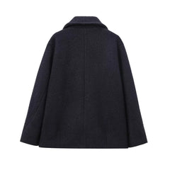 Women French Short Coat | Double Breasted Coat