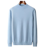 Men Mock Neck Cashmere Sweater