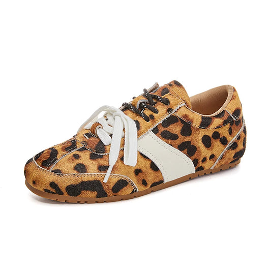 Women German Training Shoes | Leather Flat Sneakers | Forrest Gump Shoes