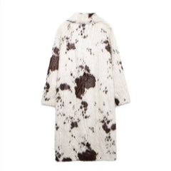 Women Winter Animal Print Fur Coat | Thick Warm Long Coat
