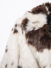 Women Winter Animal Print Fur Coat | Thick Warm Long Coat