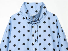 Women Polka Dot Jacket | Long Sleeve | Loose Coat