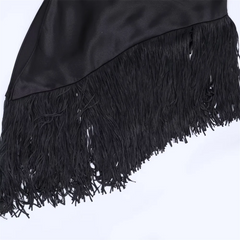 Women Long Satin Top | Fringe | Tassel | Sleeveless Top