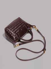 Women Woven Shoulder Bag | Small Dumpling Bag | Bucket Bag | Crossbody Bag | Lunch Box Bag