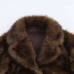 Women Winter Fur Jacket | Long Sleeves | Double-Sided | Thick | Warm Coat | Reversible Jacket
