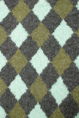 Women Vintage Argyle Sweater | Long Sleeve | Pockets | Knitted Cardigan