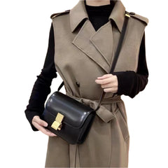 Women Genuine Leather Classic Flap Shoulder Bag | Crossbody Bag