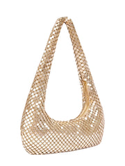 Women Aluminum Sequin Armpit Bag | Party Handbag | Sparkling Shoulder Bag