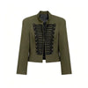 Women Napoleon  Jacket | Single Breasted  | Cropped Jacket | Short Coat