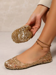Women Hollow Jelly Shoes | Breathable | Summer | Flat Sandals | Casual Jelly Sandals