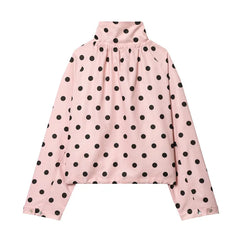 Women Polka Dot Jacket | Long Sleeve | Loose Coat