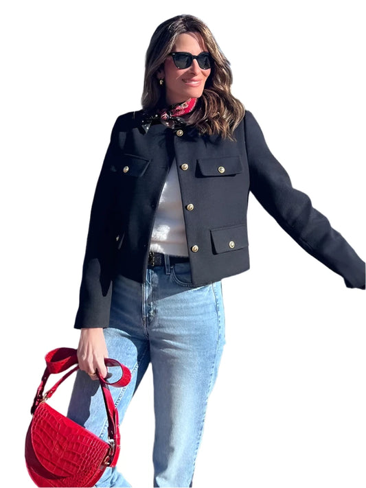 Women Bomber Cropped Jacket