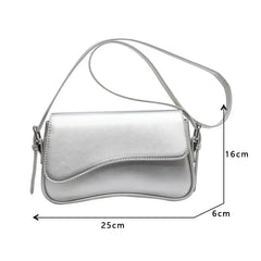 Women Vintage Leather Crossbody Bag |  Small Flap Shoulder Bag